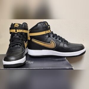 Nike Men's Air Force 1 High NBA Black 'Metallic Gold' Size 11.5  NIB